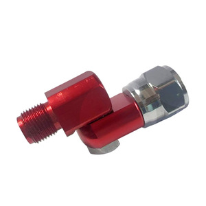 Adaptador de Bomba de Aire para Pistola de Pulverización Neumática Huiyan, Conector de Codo de 90 Grados, Aleación de Aluminio Roja - Product Image 3