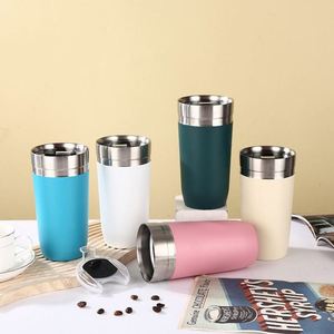 Custom Logo 16Oz Double Wall Stainless Steel Beer Cup 450Ml Stainless Steel Insulated Cup <b>Drum</b> Double Wall - Product Image 2