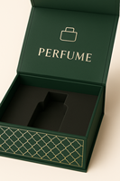 Boîte rigide de luxe à fermeture magnétique en matériaux recyclés, papier d'art pour parfum, impression quadricolore personnalisable, cadeau