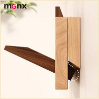 Porte-manteau mural invisible style touches de piano multi-crochets en bois massif pour entrée, organisateur de manteaux et sacs, support de rangement pour armoire et penderie
