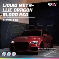 Film de protection automobile liquide métallique rouge sang de dragon 1,52x17m, épaisseur 7,5 mil, brillant, en PET PVC, pour carrosserie, effet changeant de couleur, avec technologie Air Release