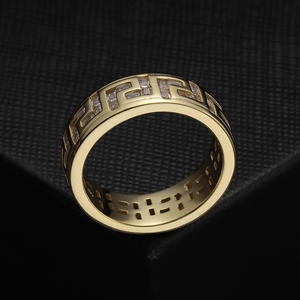 Bague en or uni, design simple, haute qualité, pour homme, bague signet en argent, or, rose, pour incrustation de zircon - Product Image 4