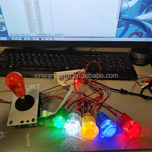 28mm 24mm Round <span class=keywords><strong>Push</strong></span> <span class=keywords><strong>Button</strong></span> <span class=keywords><strong>Arcade</strong></span> <span class=keywords><strong>Game</strong></span> <span class=keywords><strong>Machine</strong></span> LED Light Iluminado Coin Operated 5V Interruptor De Plástico - Product Image 6