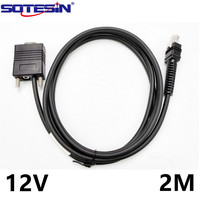 Câble de scanner de codes-barres série RS232 vers RJ50 12V SOTESIN pour équipement de numérisation Zebra LI3608-SR LI3678-SR DS3608-HP DS3678-DP VCC