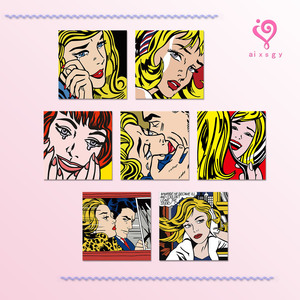 Kit de Peinture par Numéros Pop Art Femme : Peinture à l'Huile Numérique DIY, Personnage Style Bande Dessinée Rétro, Décoration Murale Faite Main sur Toile, Artisanat - Product Image 1