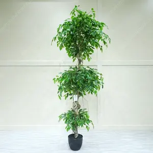 卸売大型グリーンプラスチック屋内安い人工木人工マネーツリー植物