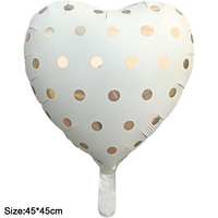 Ballon en aluminium de grande taille en forme de nœud papillon style français, élégant ballon à pois en forme de cœur pour la décoration de douche nuptiale et de mariage