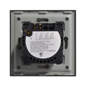 Interruptor inteligente MVAVA de pared con 2 entradas, enchufe de pared inteligente con wifi, Interruptor táctil, 1 Banda, 2 entradas y 3 entradas, funciona con alexa - Product Image 4