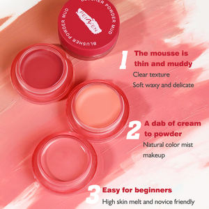 Fard à joues minéral naturel à vente chaude, contrôle du sébum, anti-cernes, haute pigmentation, 6 couleurs, imperméable, longue durée, crème mate - Product Image 3