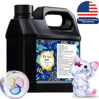 Resin UV Kristal Jernih Premix Formula Unggulan Tipe Keras Lem Pengeras Ultraviolet Tenaga Surya untuk Pembuatan Perhiasan Kit Seni Resin DIY