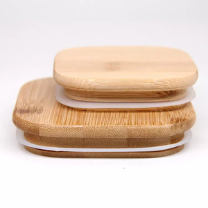 Tampa de Armazenamento Quadrada de Bambu com Abertura Fácil, Ecológica, para Garrafas e Caixas de Alimentos, com Vedação e Impressão a Laser/Gravação - Product Image 2