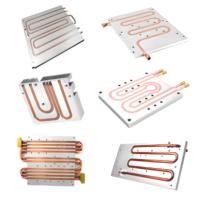 Plaque de refroidissement liquide pour batterie EV usinée sur mesure par CNC, tubes pressés, plaque de refroidissement en aluminium pour le refroidissement électronique