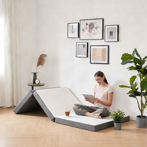 Nouveau produit Matelas pliable de camping en mousse à mémoire de forme Housse lavable Luxe Hypoallergénique Lit pliable Matelas en mousse - Product Image 1