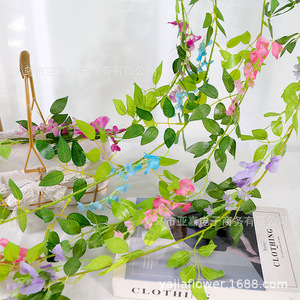 Vignes artificielles de glycine Yaga 30cm-100cm, fleurs en plastique pour la décoration de salle de mariage - Product Image 4