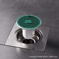 Couvre-drain de sol rond magnétique en forme de baleine et désodorisant, bouchon d'égout pour toilettes, design moderne et universel