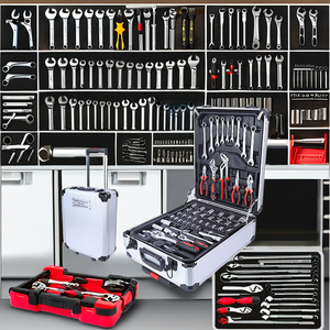 ชุดเครื่องมือซ่อมรถยนต์อเนกประสงค์187ชิ้น, เคสแข็ง CR-V ล้อลากเคสแข็งสำหรับงานไฟฟ้า - Product Image 6