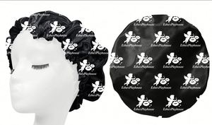 Gorro de Dormir Reversible de Doble Capa con Volantes de Satén para Cabello Rizado Natural, con Diseño Promocional - Product Image 2