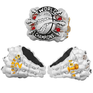 Bague commémorative du championnat <span class=keywords><strong>NBA</strong></span> 2019 des Raptors de Toronto avec la inscription « No. 2019 » Gravure « 2 Leonard » et motif « os de dragon ». - Product Image 1
