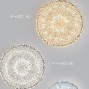 Lámpara de techo de resina minimalista moderna, lámpara Led de lujo dorada adecuada para decoración de dormitorio y sala de estar, lámpara de techo - Product Image 1