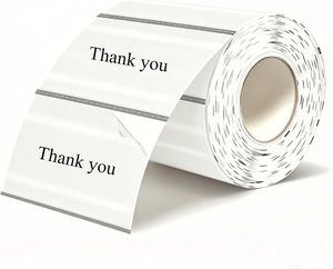 Etiquetas Térmicas Transparentes de 3 x 2 Pulgadas, Etiquetas Rectangulares Autoadhesivas de Vinilo Transparente para Etiquetas de Nombre, Diseño de Logotipo DIY - Product Image 1