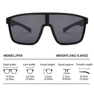 LBashades <span class=keywords><strong>59</strong></span> Newest Large Frame square One Piece Lunettes <span class=keywords><strong>de</strong></span> soleil en gros Oversized UV400 Outdoor Sports Shades for Women - Product Image 2