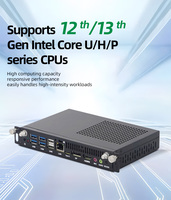 OPS PC Generasi ke-12 & 13 I7 I5 1250P OPS PC 8G 256GB SSD Iris Xe Graphics Empat Layar 4K Display Sistem Win Mini PC Komputer Ops