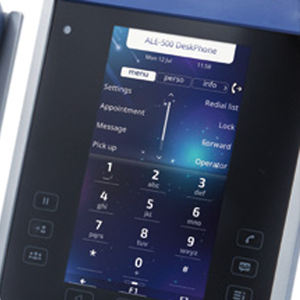 Écran tactile couleur de 5.5 pouces double pile NOE-SIP ALE-500 double Gigabit Ethernet Enterprise DeskPhone sans combiné 3ML27500AA - Product Image 5