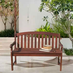 גב מעוקל 2 מושבים ספסל ריהוט חוץ פטיו ספסל עץ בסגנון מודרני מחיר מפעל כיסאות חוץ יצרן וייטנאם