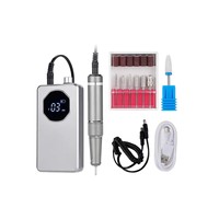 Perceuse à ongles électrique professionnelle 35000 tr/min, portable, en plastique, 25W, sans fil, pour le polissage des ongles en acrylique et en gel