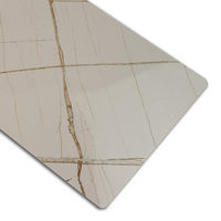 Panneau mural en feuille de marbre PVC brillant à rayures géométriques UV, moderne, imperméable, résistant à l'humidité, insonorisant, design graphique européen
