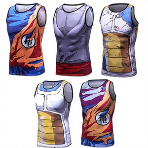 Chalecos de Hombre de Diseño Moderno con Estampado Digital de Anime, Chalecos Deportivos sin Mangas, Camiseta sin Mangas / Chaleco de Yoga Personalizado de Goku - Product Image 3