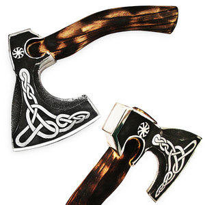 Hache barbue médiévale Viking faite à la main tête de hache en acier damas à haute teneur en carbone manche en plastique bois hache de qualité bricolage pour bois plastique - Product Image 1