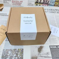 Bandes d'étanchéité personnalisées pour boîtes, lot de 50 - Autocollants décoratifs en papier « Hi Beauty Open Me Thank You » pour boîtes cadeaux et emballages cosmétiques