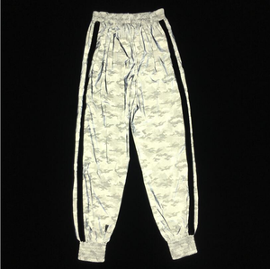 Tùy chỉnh của người đàn ông của phụ nữ đi xe đạp ngoài trời thể thao dài màu xám đầy đủ màu sắc phản quang hiệu ứng màu trắng hip-hop quần quần cho an toàn - Product Image 6