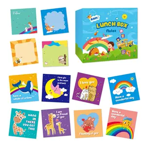 Nouvelles notes de boîte à lunch 60 pièces pour enfants mignonnes pensées motivantes et inspirantes de vous cartes pour garçons et filles boîte à lunch