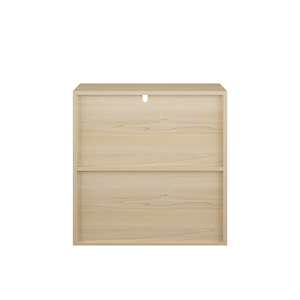 Mueble de Almacenamiento de Madera Natural <span class=keywords><strong>con</strong></span> Puerta Corredera, Organizador Moderno de 2 Niveles, Mueble de Panel Blanco para Sala de Estar, Dormitorio - Product Image 5