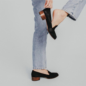 Mocassins en daim faits à la main pour femmes, chaussures plates décontractées, confortables pour la conduite, chaussures bateau tendance à enfiler - Product Image 5