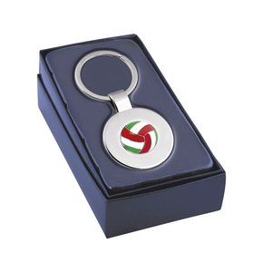 Portachiavi con Logo personalizzato di pallavolo in lega di metallo con portachiavi in metallo in plastica-metallo in pelle stampata UV - Product Image 3
