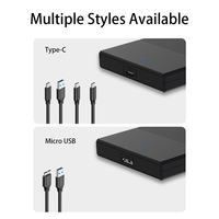 Boîtier de disque dur SATA 2,5 pouces USB 3.1 Gen1 Type-C, boîtier externe SATA vers USB-C pour HDD/SSD avec prise en charge UASP/Trim