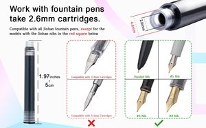 Cartouches d'encre rechargeables standard internationales 12 couleurs, diamètre 2,6 mm, pour stylo-plume - Product Image 5