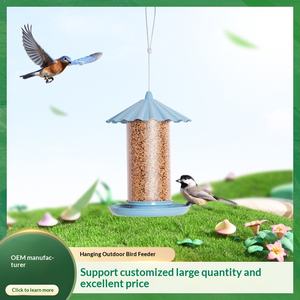 Mangeoire à oiseaux suspendue en métal et plastique pour jardin extérieur, nouvelle collection Dongguan, 0,5 kg CW3224, fabricants directs - Product Image 3