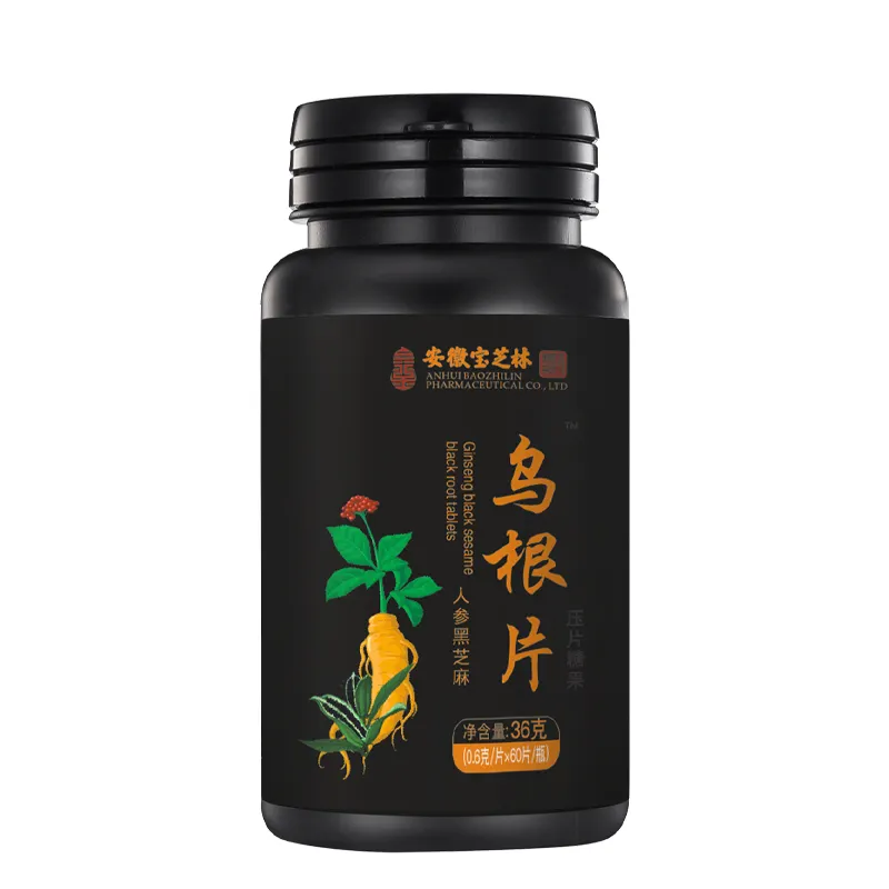 OEM/ODM Black Sesame and Ginseng Root Herbal Supplements Black Root Tablets
