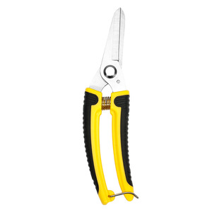 Lu Ban's Work Pruning Shears Stainless Steel Bypass Manual Pruner For Pruning Branches Yellow Black Handle Plastic - Product Image 4