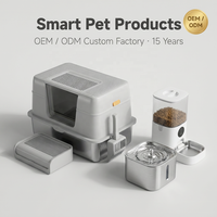 Vente en gros d'usine DOULAIMI SQ Bac à litière pour chat rectangulaire en acier inoxydable 90L Grande capacité Design minimaliste Entrée latérale 4,8 kg
