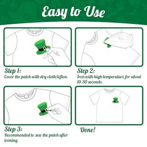 Nhà Sản Xuất Tùy Chỉnh <span class=keywords><strong>Irish</strong></span> Clover May Mắn Sắt Trên Các Bản Vá Lỗi Ireland Ngày Quốc Gia St Patricks Ngày Thêu Vá Cho Quần Áo - Product Image 5