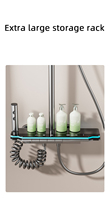 Ensemble de douche numérique intelligent en aluminium spatial de haute qualité, prix de gros, robinet de douche gris