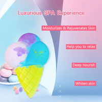 Pas cher surprise oranique huile aromathérapie cupcake bain effervescents chocolat bombes de bain enfants emballage bricolage bain bombes kit