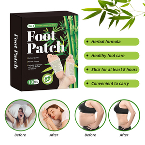 吉山堂デトックスフットパッチ 6x8cm 血液循環促進 不織布 ローズ ラベンダー モクサアロマ CE認証済み 10枚入り - Product Image 2