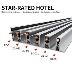 Joints inférieurs <span class=keywords><strong>de</strong></span> <span class=keywords><strong>porte</strong></span> en bois automatique <span class=keywords><strong>de</strong></span> conception moderne ZD-01 montés bande d'étanchéité en aluminium anti-poussière et coupe-vent - Product Image 6