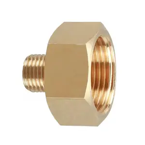 3/4" male npt to 1/2" female npt female reducing/reducer bushing brass pipe fitting